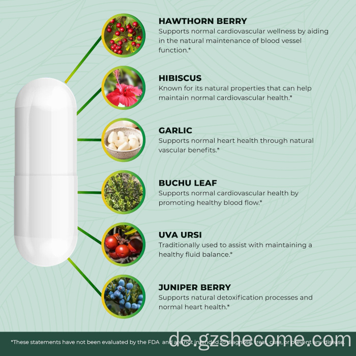 Blutdruckkapseln unterstützen die Hawthorn Beere